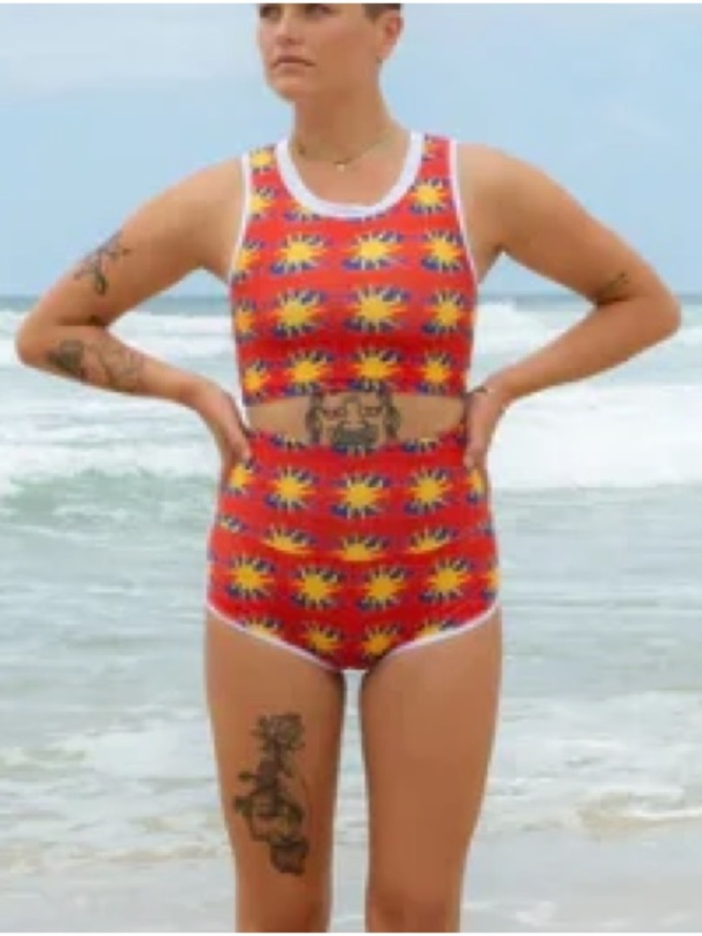 Salt Gypsy swim crop top sz S